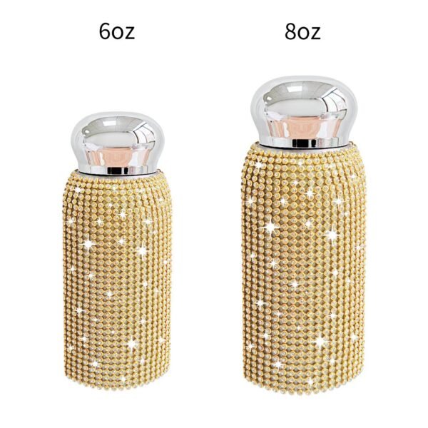 Luxury Crystal-Encrusted Stainless Steel Tumbler